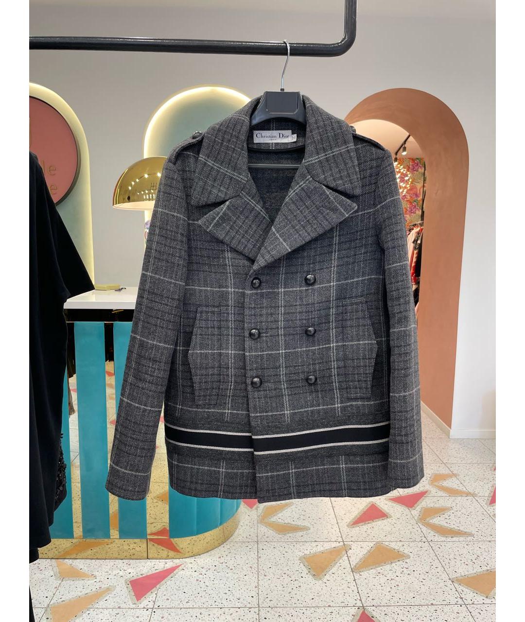 CHRISTIAN DIOR Серое пальто, фото 5