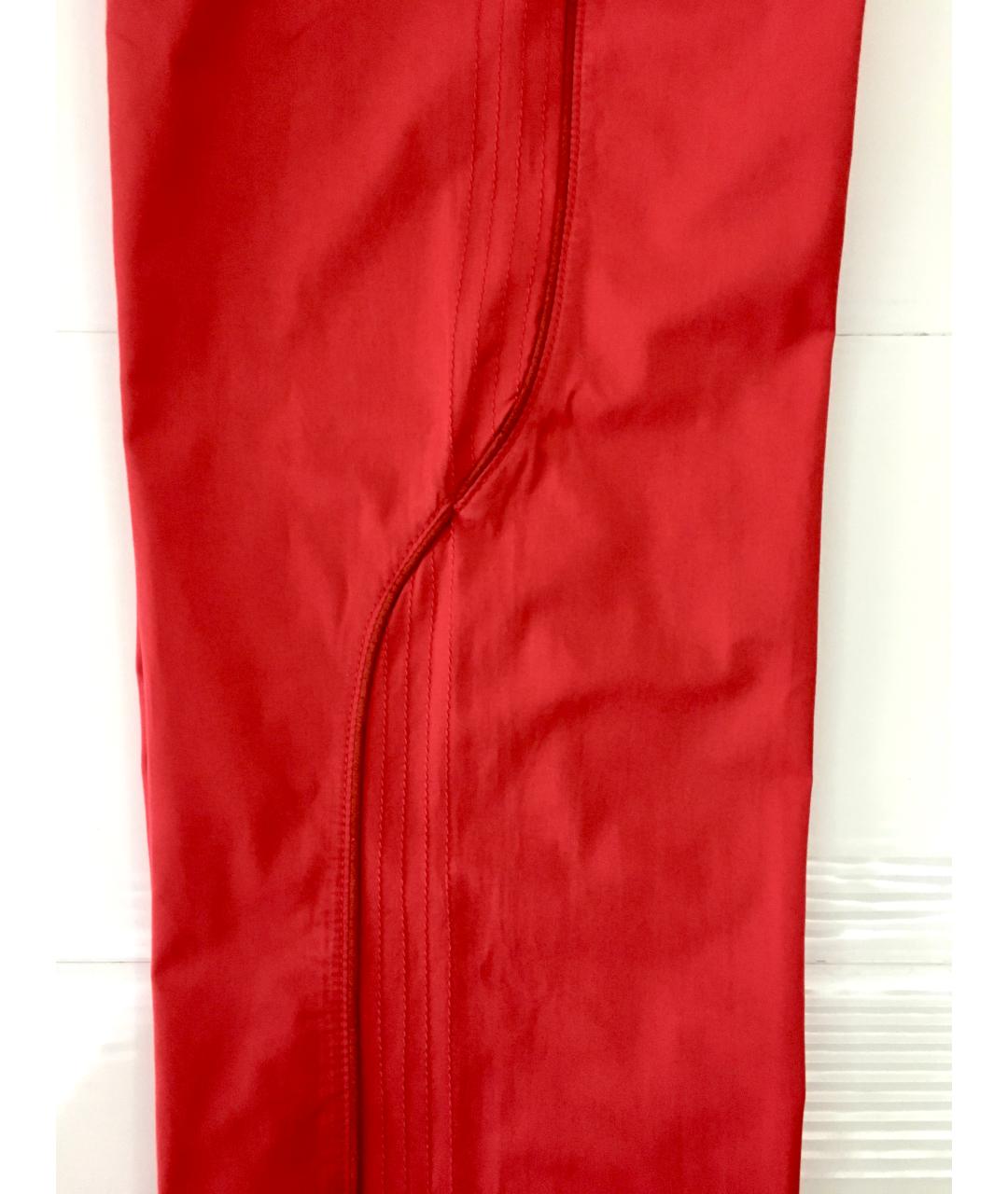 BILANCIONI Красные хлопковые повседневные брюки, фото 8