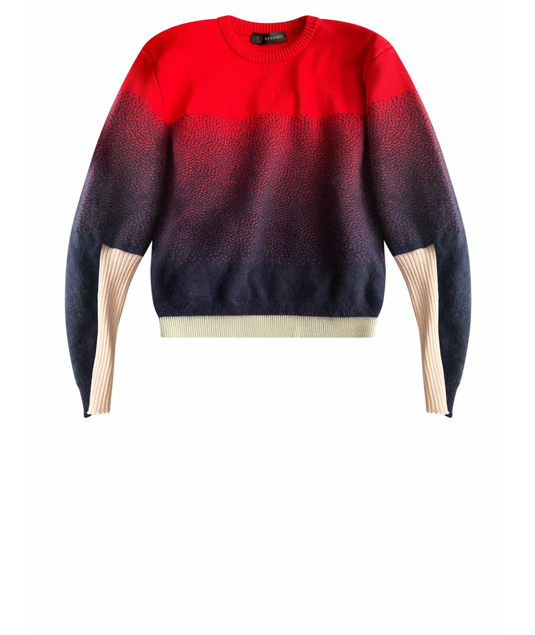 VERSACE Красный шерстяной джемпер / свитер, фото 1