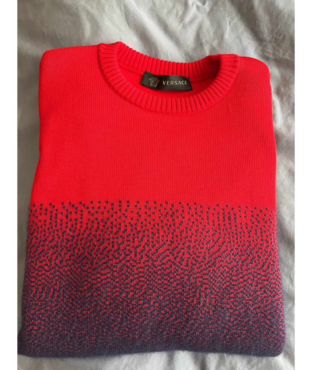 VERSACE Красный шерстяной джемпер / свитер, фото 3