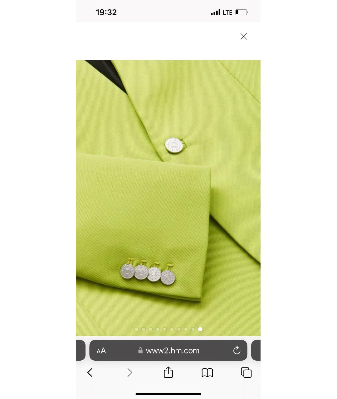 MUGLER Зеленый шерстяной пиджак, фото 7