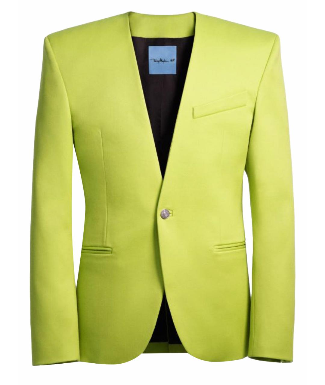 MUGLER Зеленый шерстяной пиджак, фото 1