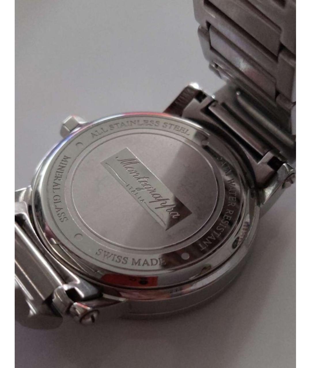 MONTEGRAPPA Серебряные стальные часы, фото 2