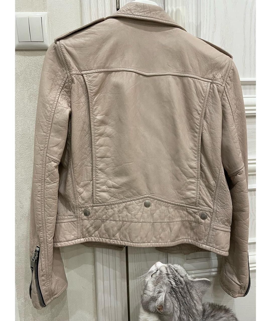 SAINT LAURENT Розовая кожаная куртка, фото 2