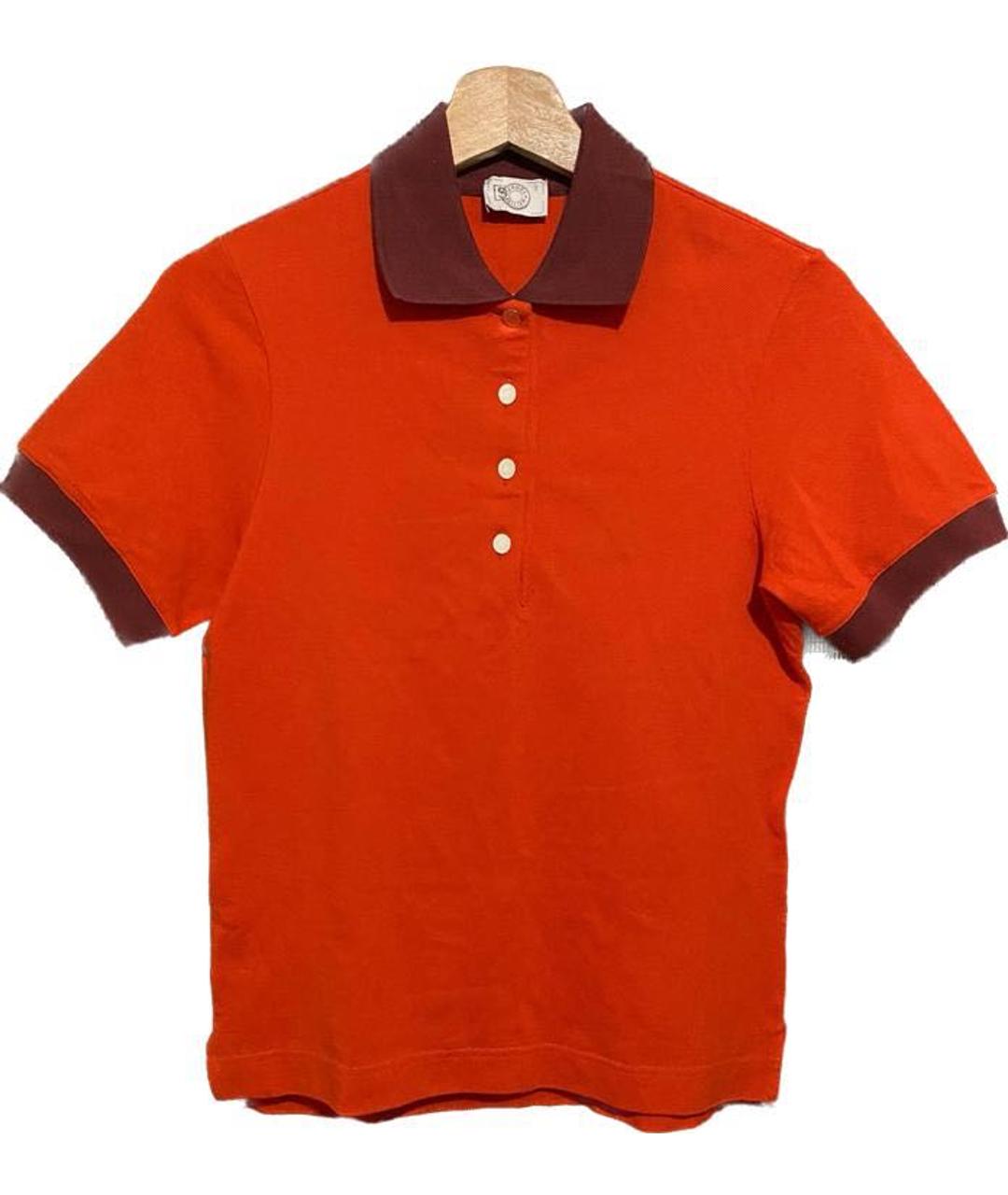 HERMES PRE-OWNED Бордовая хлопковая футболка, фото 5