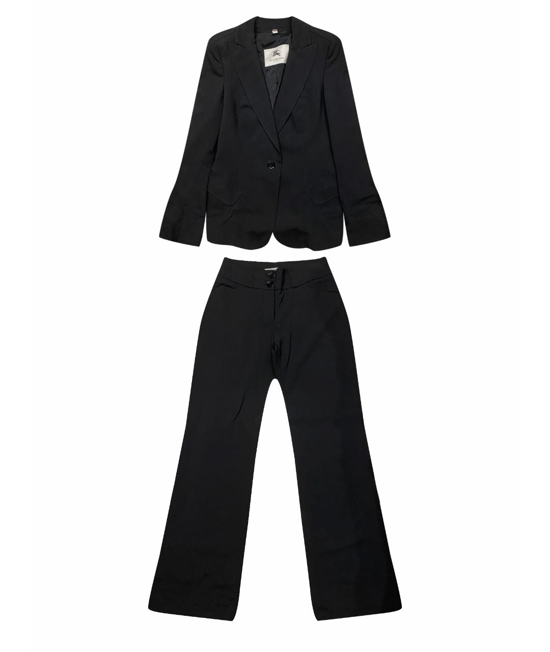 BURBERRY Черный шерстяной костюм с брюками, фото 1