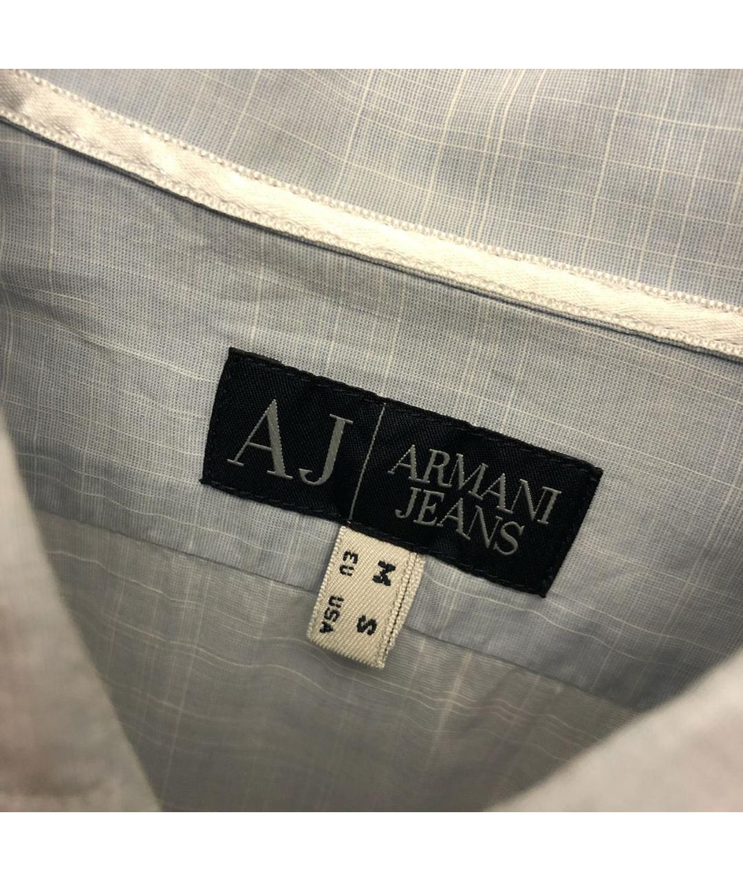 ARMANI JEANS Голубая классическая рубашка, фото 3