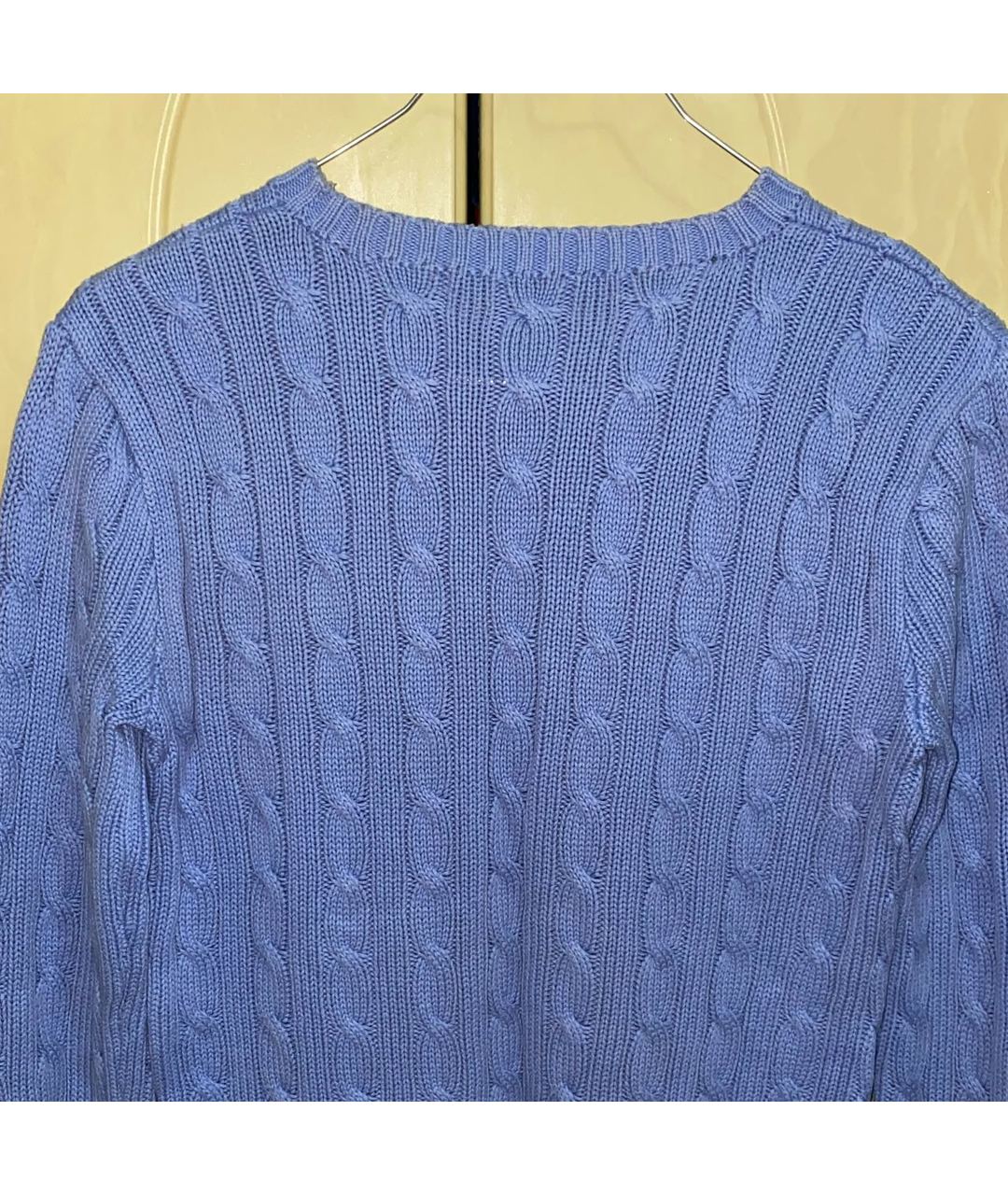 RALPH LAUREN Голубой хлопковый джемпер / свитер, фото 3