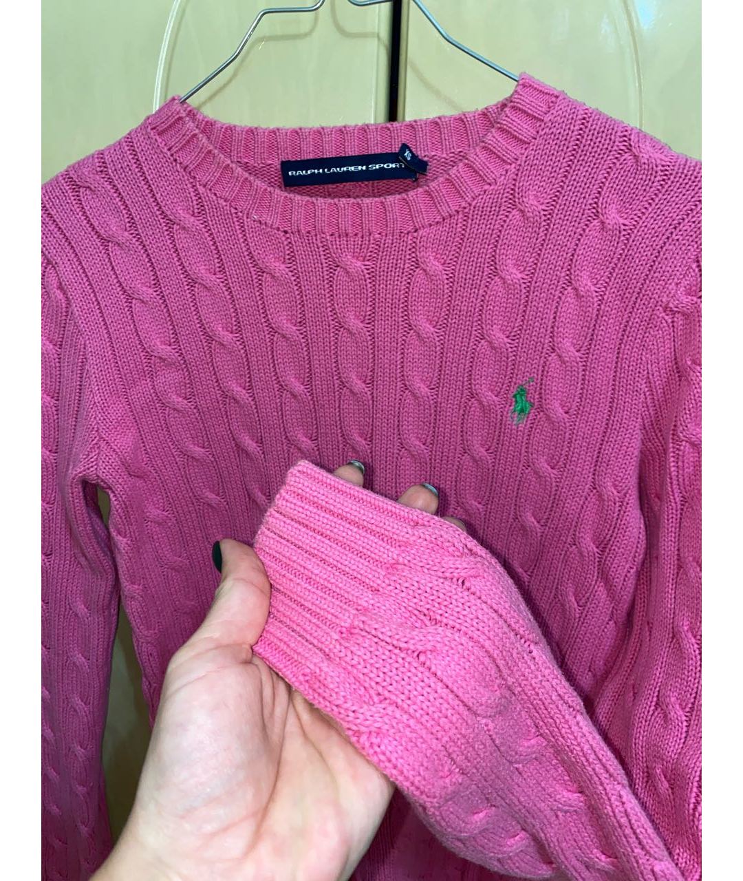 RALPH LAUREN Розовый хлопковый джемпер / свитер, фото 4
