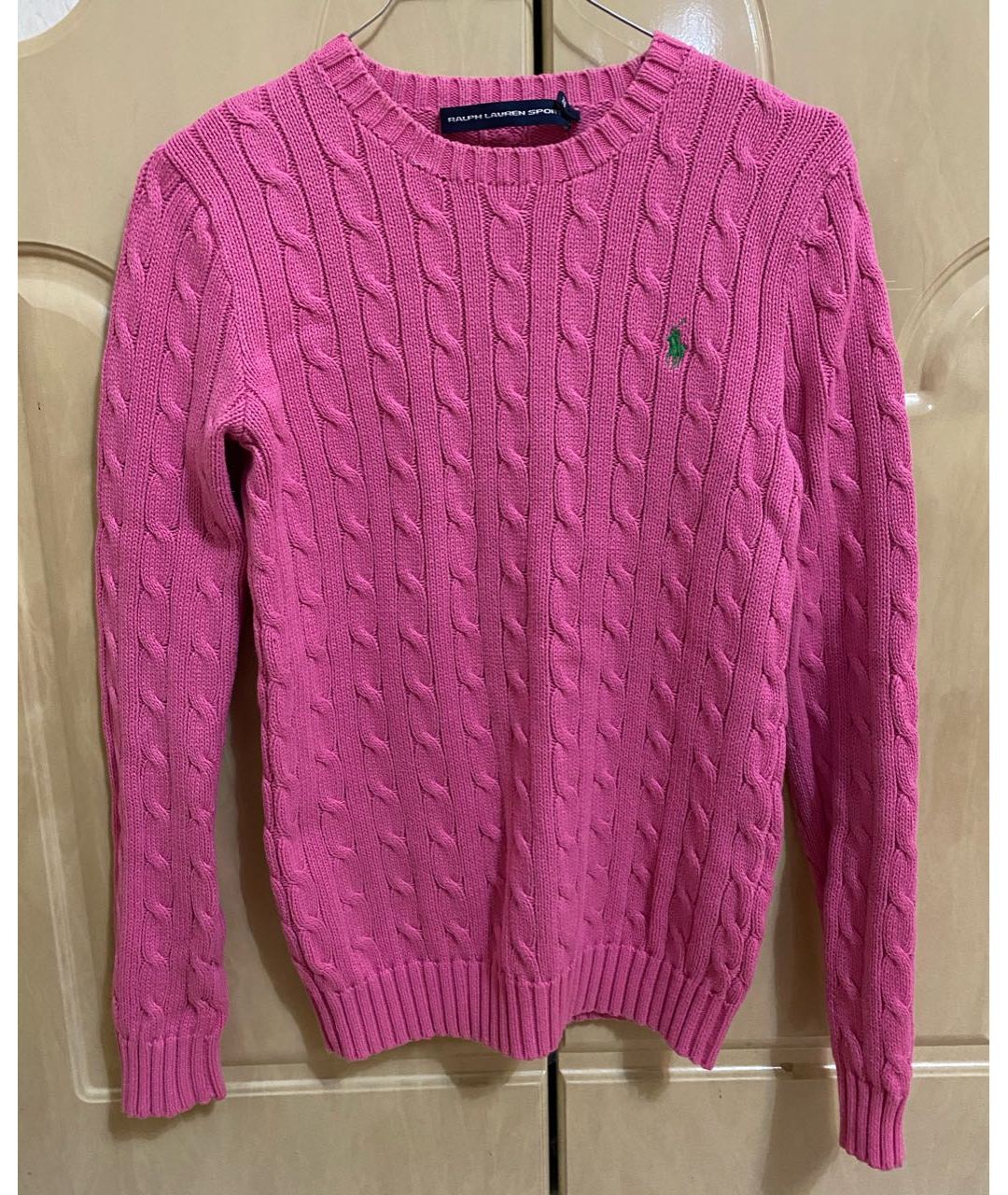 RALPH LAUREN Розовый хлопковый джемпер / свитер, фото 5