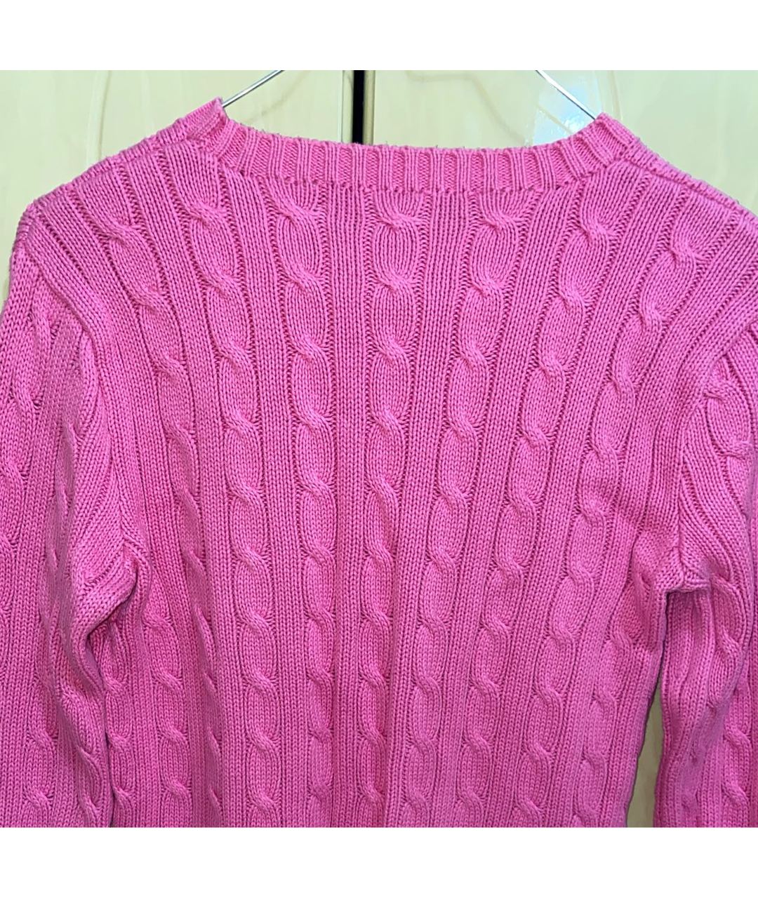 RALPH LAUREN Розовый хлопковый джемпер / свитер, фото 3