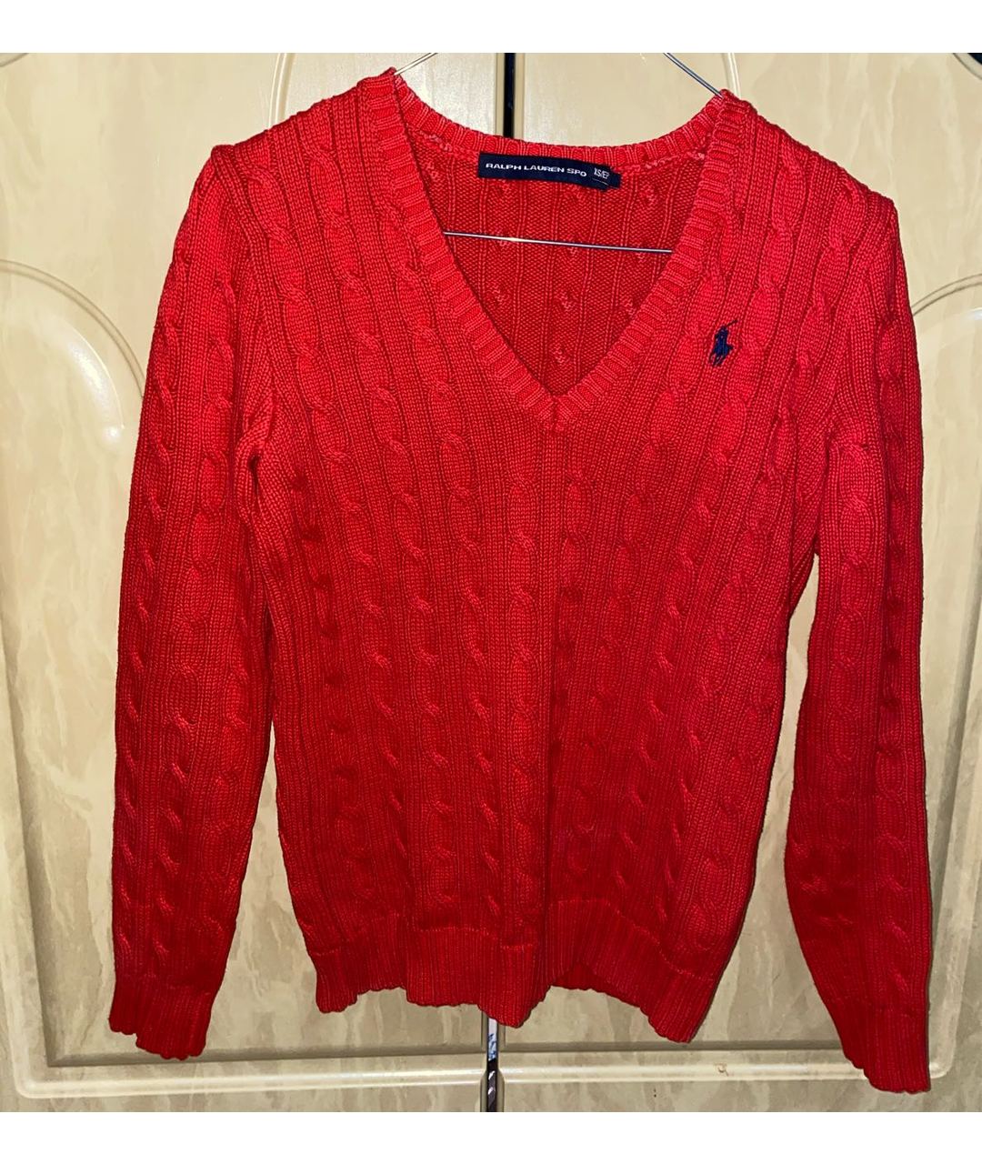 RALPH LAUREN Красный хлопковый джемпер / свитер, фото 5