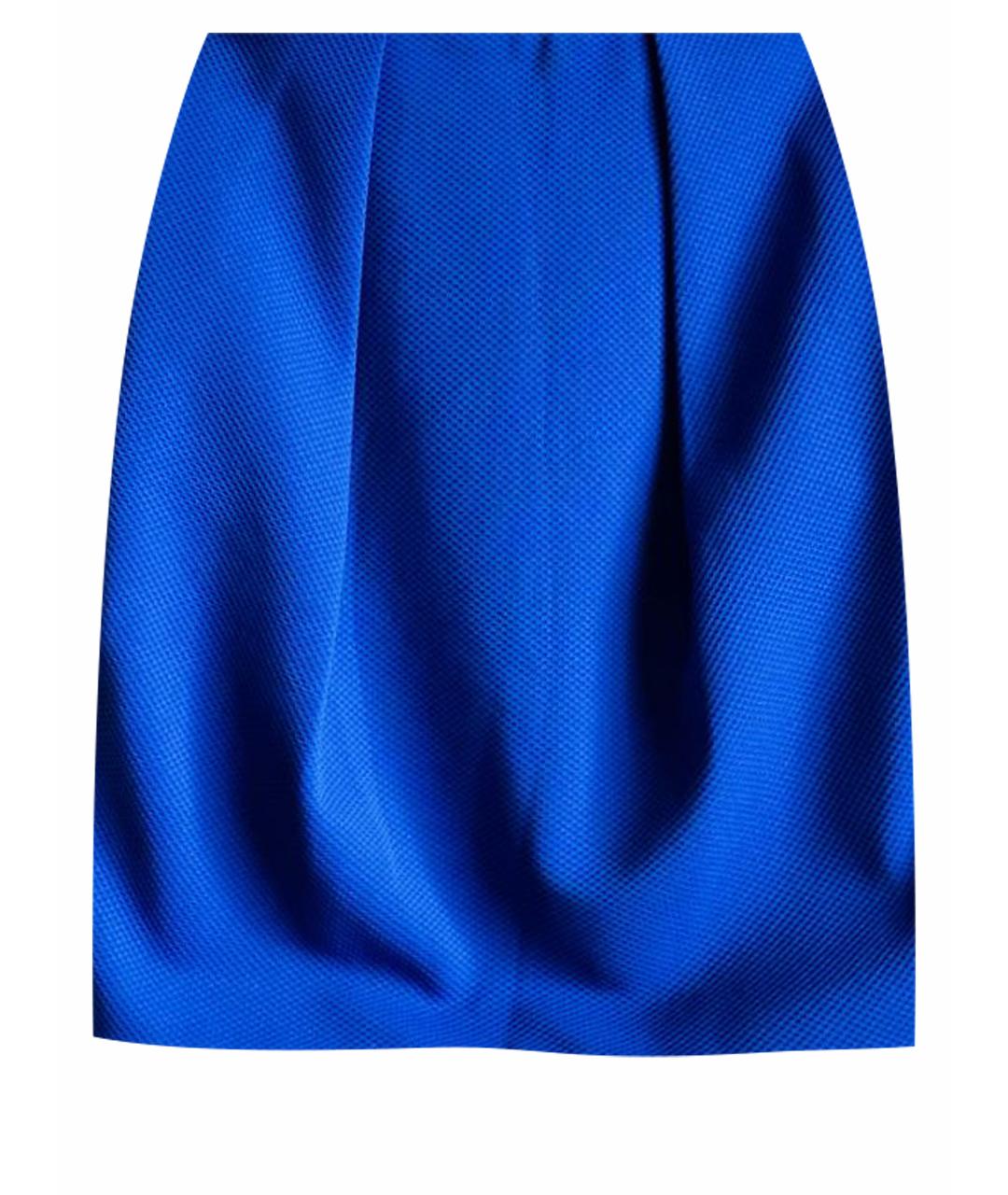 RONNY KOBO Синяя полиэстеровая юбка мини, фото 1