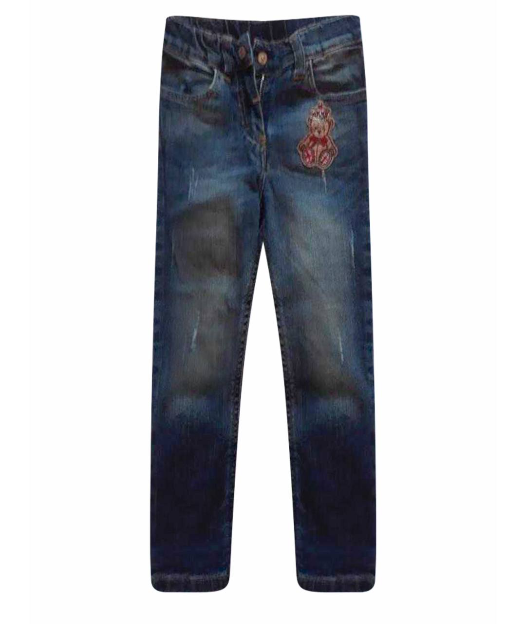 MONNALISA Синие хлопковые детские джинсы, фото 1