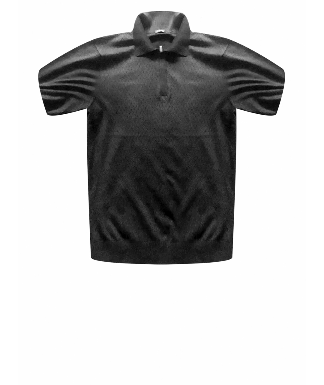 KITON Черное хлопковое поло с коротким рукавом, фото 1