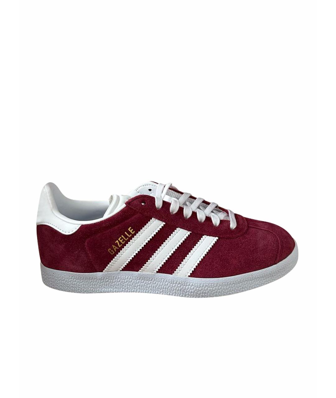 ADIDAS Бордовые замшевые кеды, фото 1