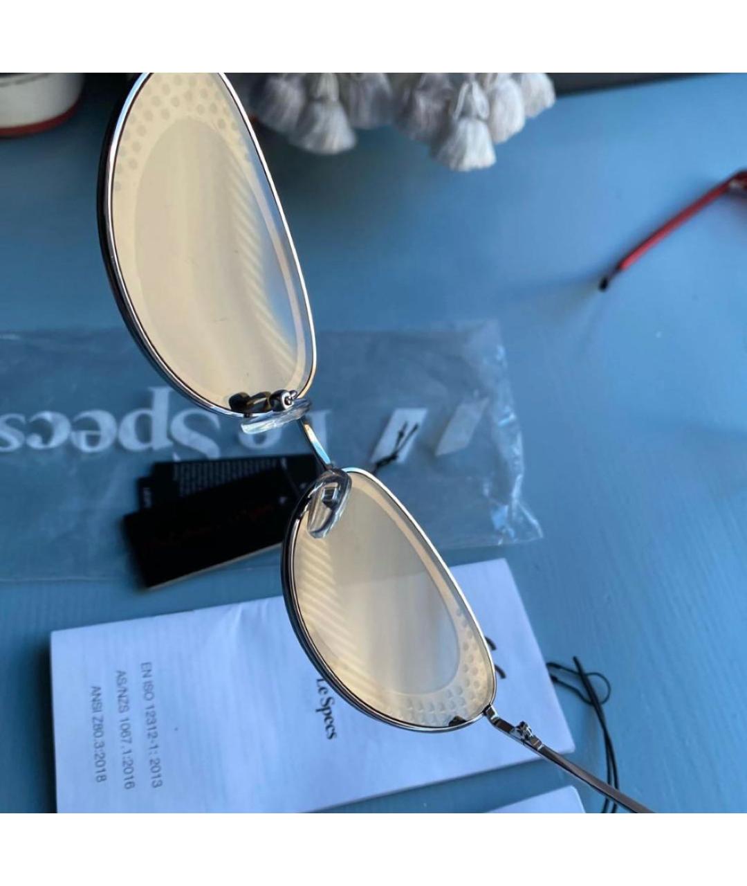 LE SPECS Бирюзовые металлические солнцезащитные очки, фото 2