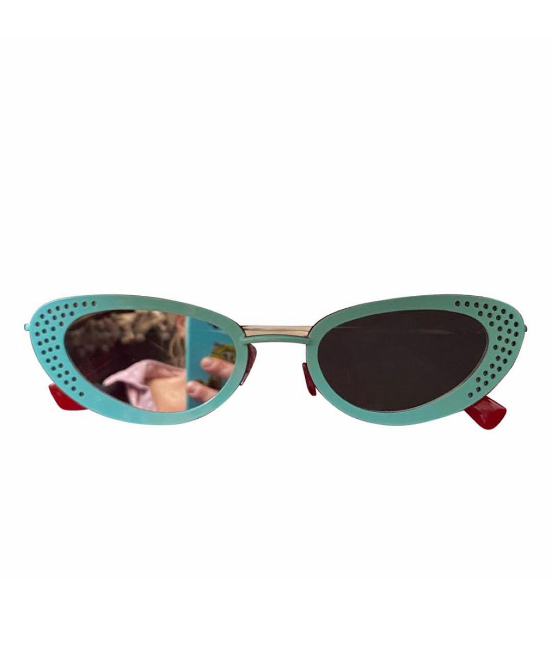 LE SPECS Бирюзовые металлические солнцезащитные очки, фото 5