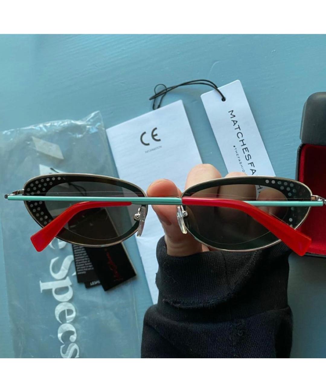 LE SPECS Бирюзовые металлические солнцезащитные очки, фото 3