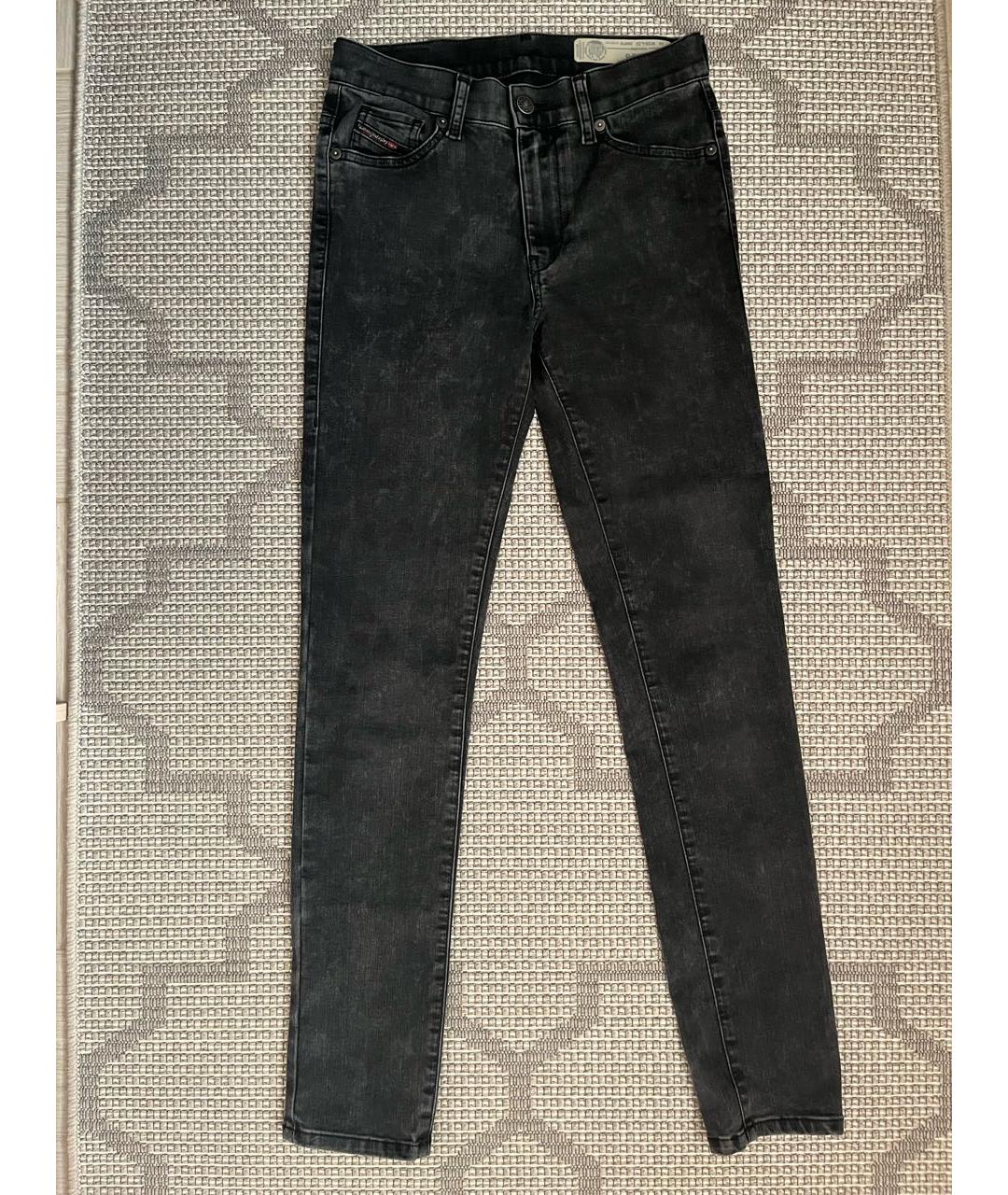 DIESEL Черные хлопко-эластановые джинсы слим, фото 8