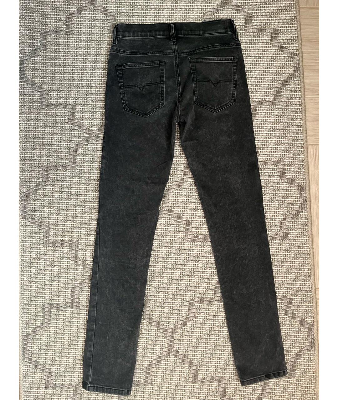 DIESEL Черные хлопко-эластановые джинсы слим, фото 2
