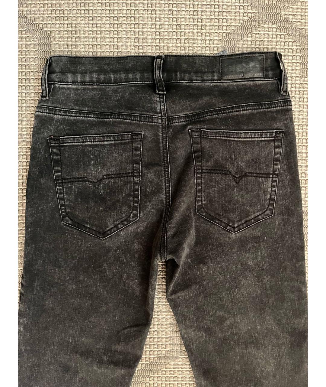 DIESEL Черные хлопко-эластановые джинсы слим, фото 6