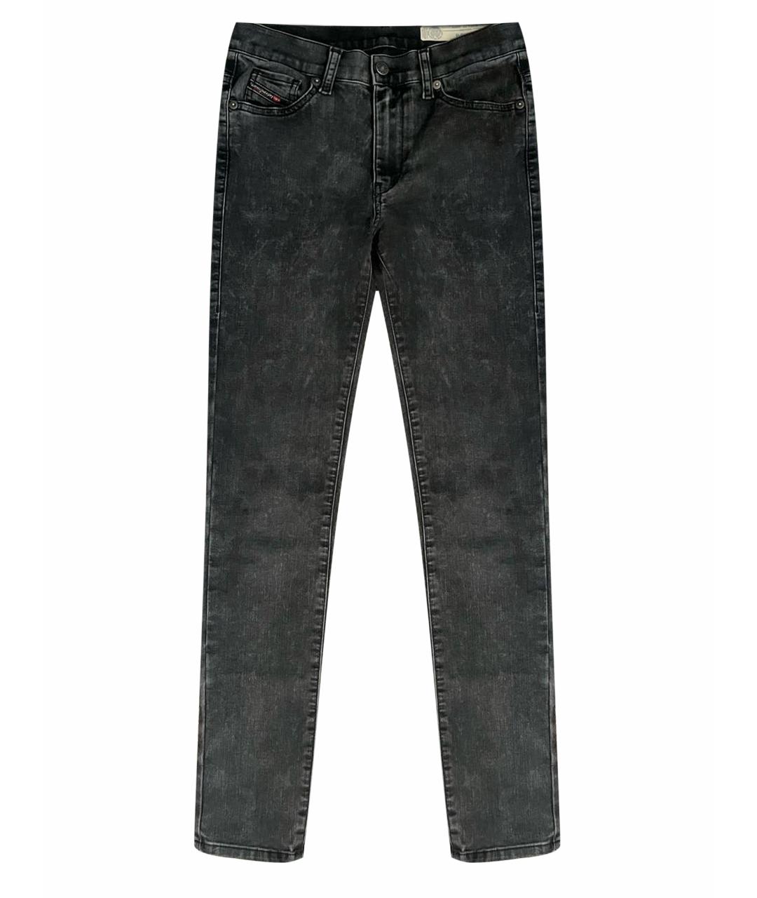 DIESEL Черные хлопко-эластановые джинсы слим, фото 1