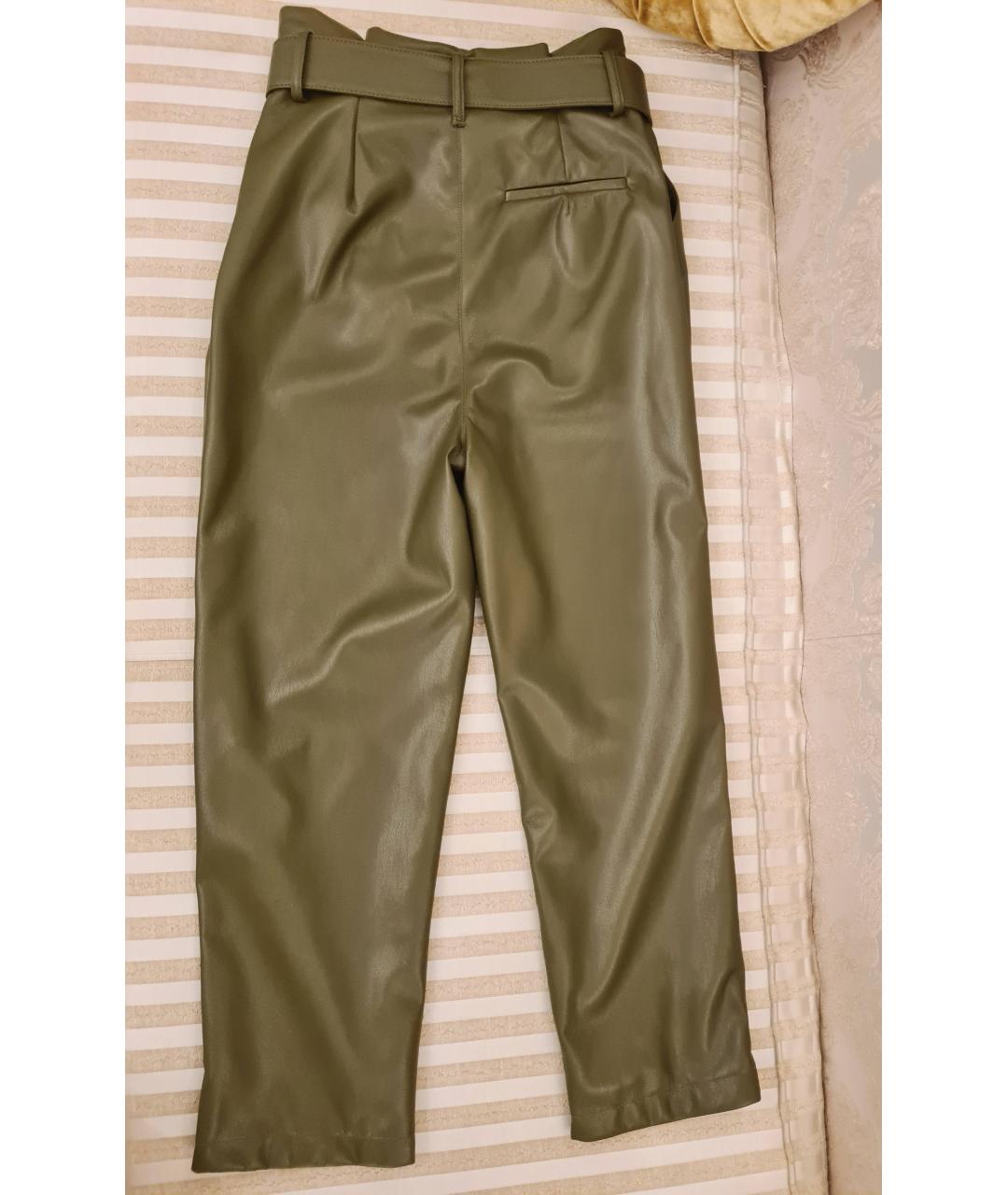 SELF-PORTRAIT Кожаные прямые брюки, фото 5