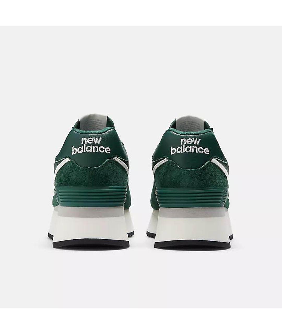 NEW BALANCE Зеленые замшевые кроссовки, фото 4