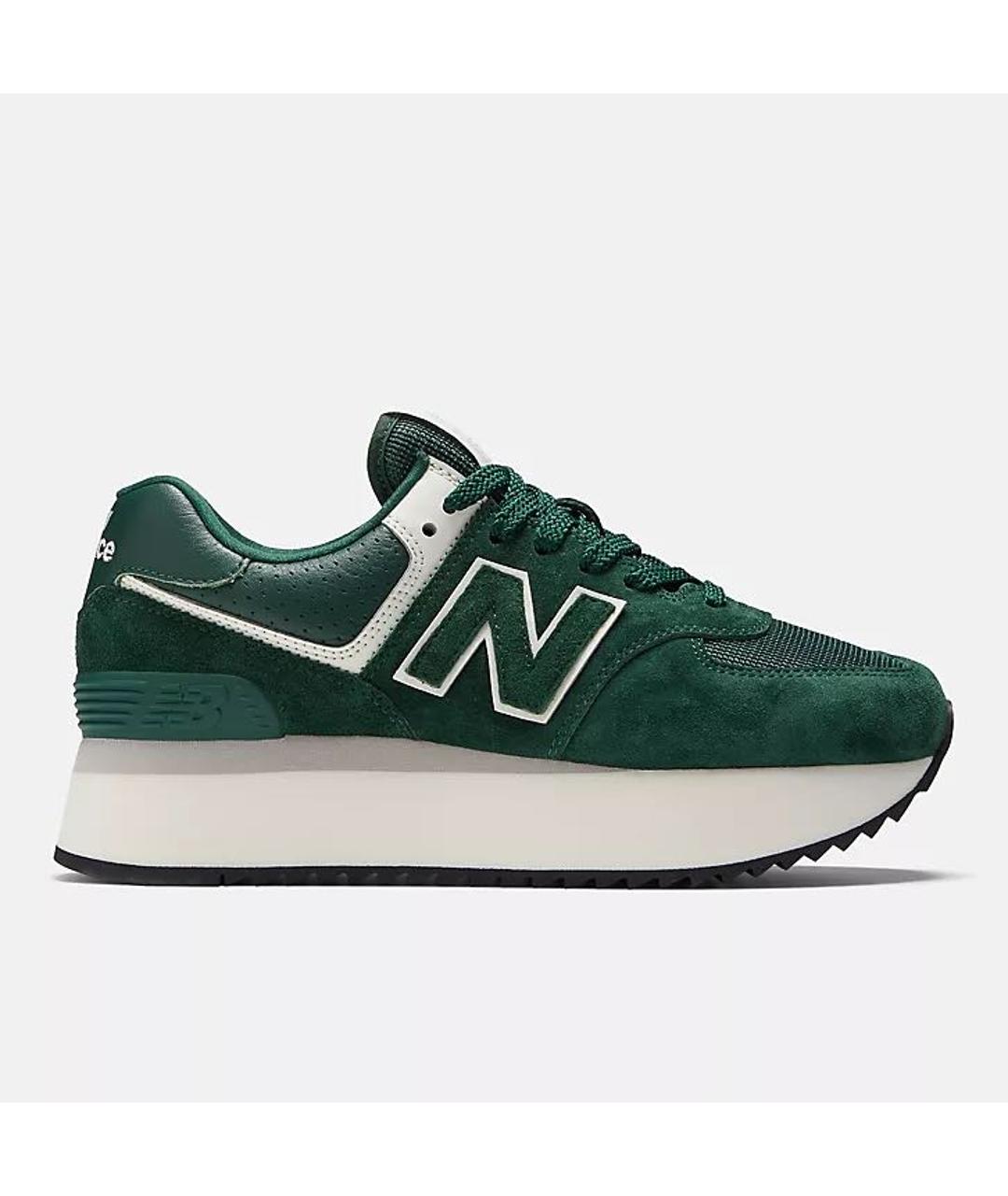NEW BALANCE Зеленые замшевые кроссовки, фото 5