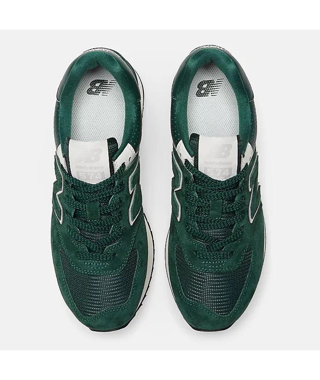 NEW BALANCE Зеленые замшевые кроссовки, фото 3