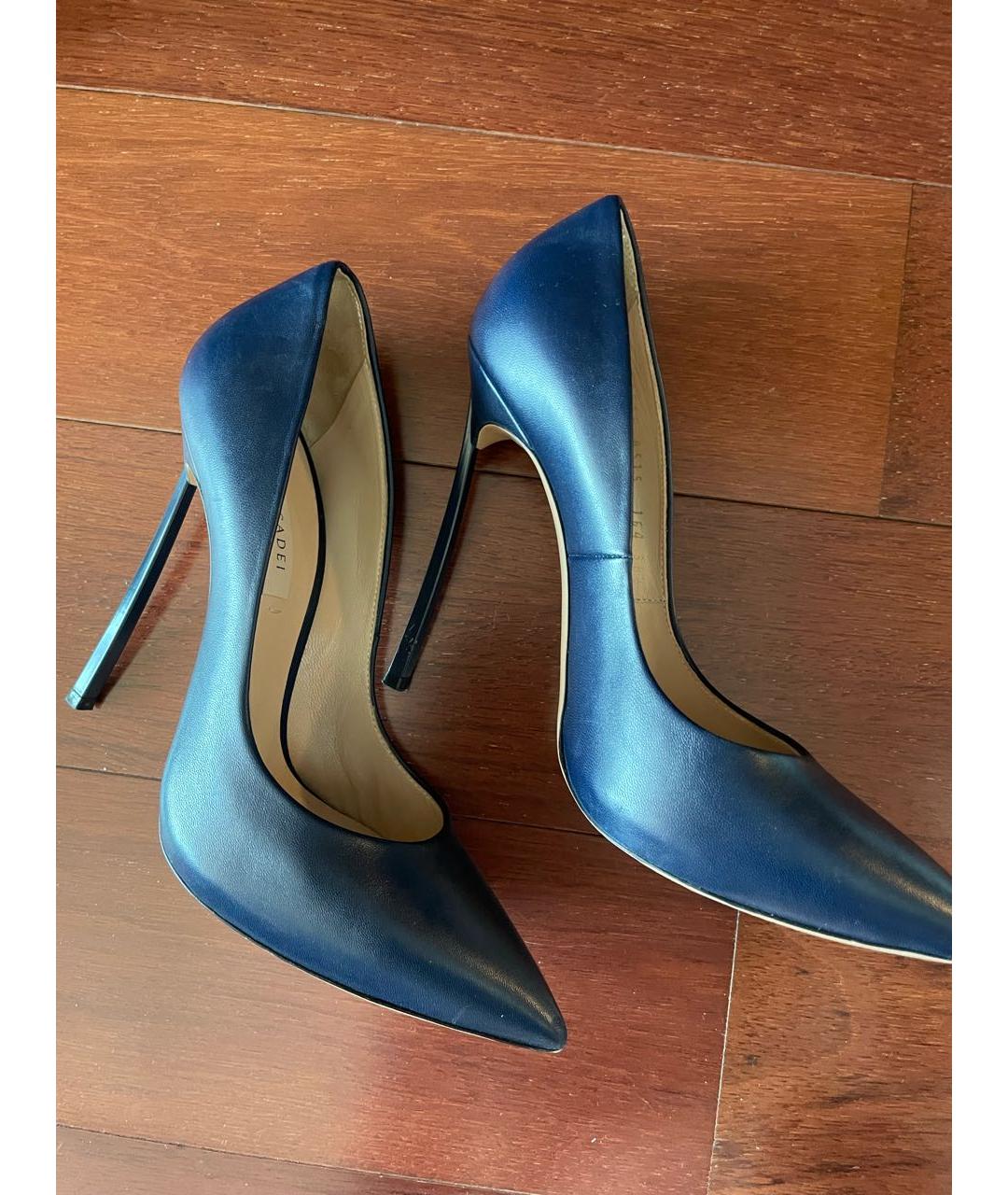 CASADEI Темно-синие кожаные туфли, фото 5