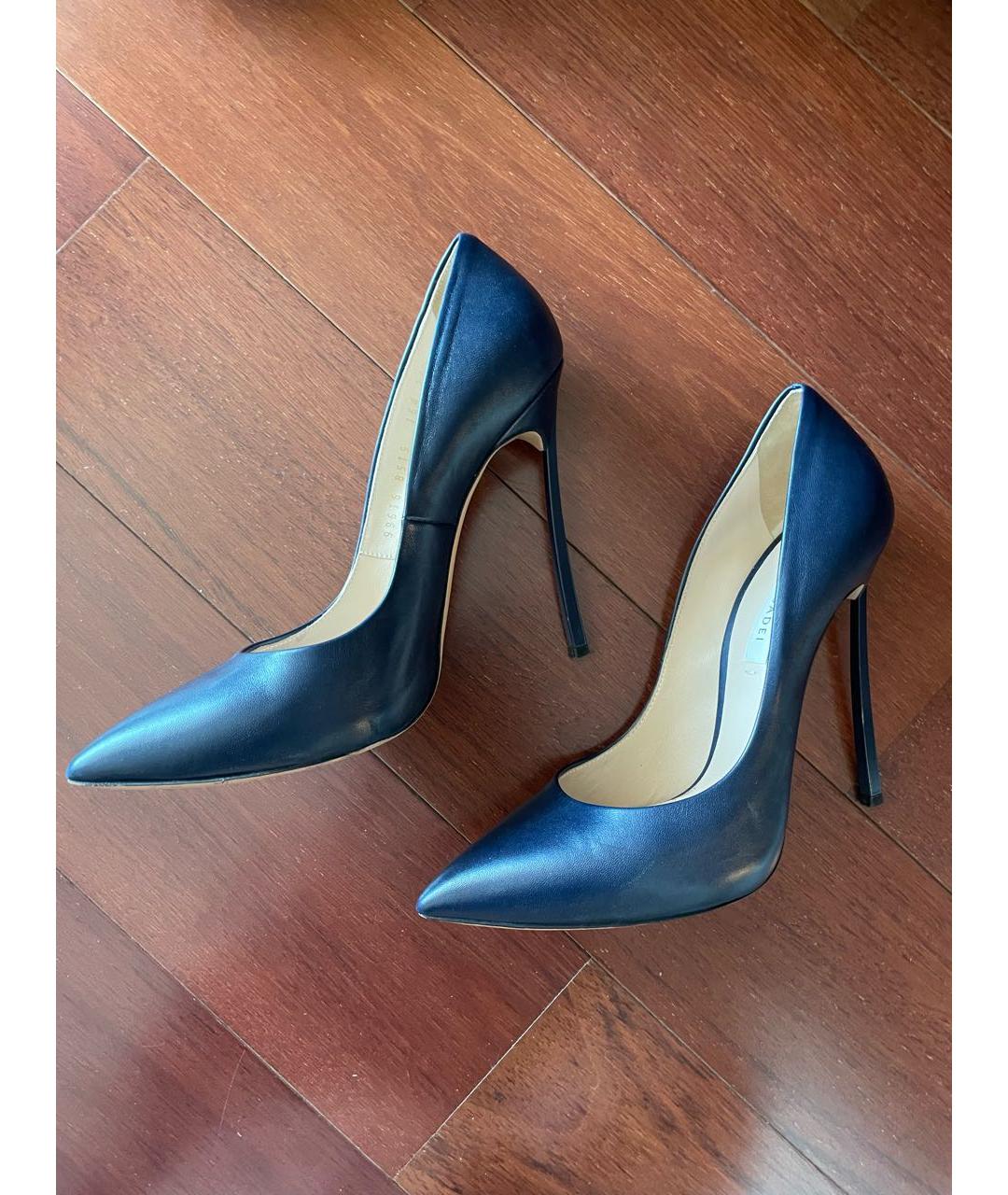 CASADEI Темно-синие кожаные туфли, фото 3