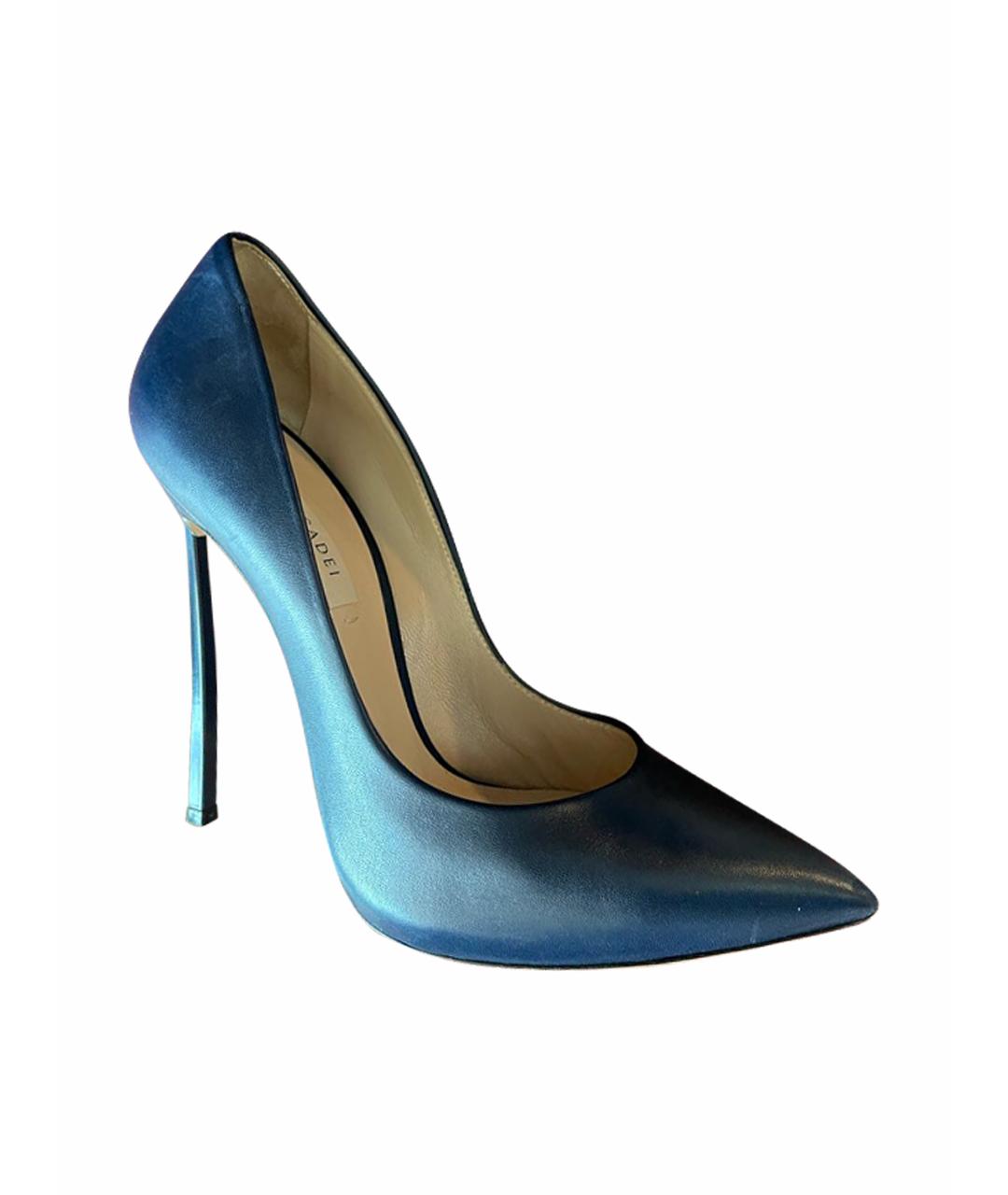 CASADEI Темно-синие кожаные туфли, фото 1