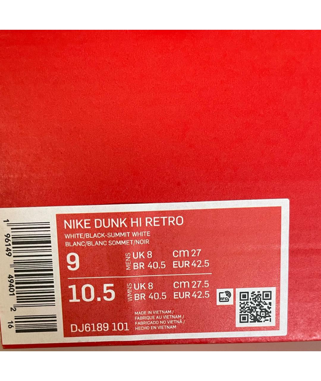 NIKE Белые кожаные высокие кроссовки / кеды, фото 6