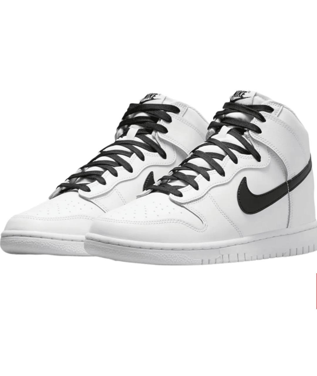 NIKE Белые кожаные высокие кроссовки / кеды, фото 2