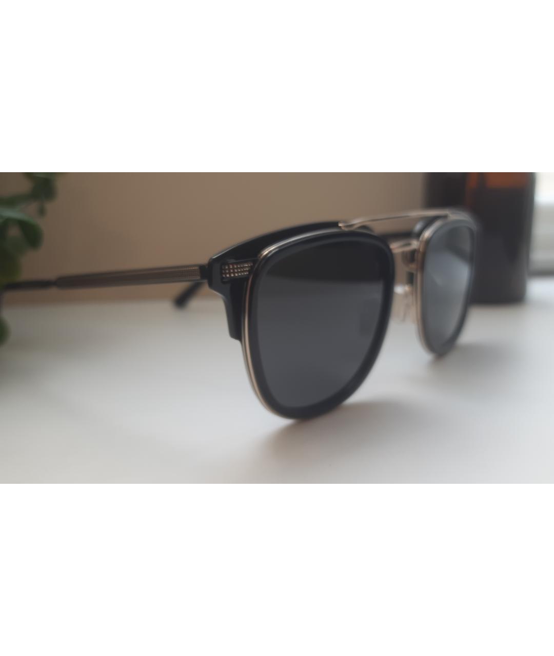 JIMMY CHOO Черные металлические солнцезащитные очки, фото 2
