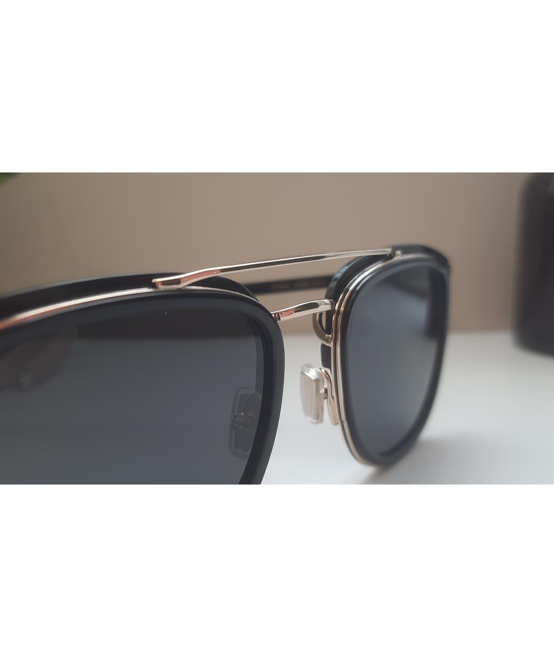 JIMMY CHOO Черные металлические солнцезащитные очки, фото 5