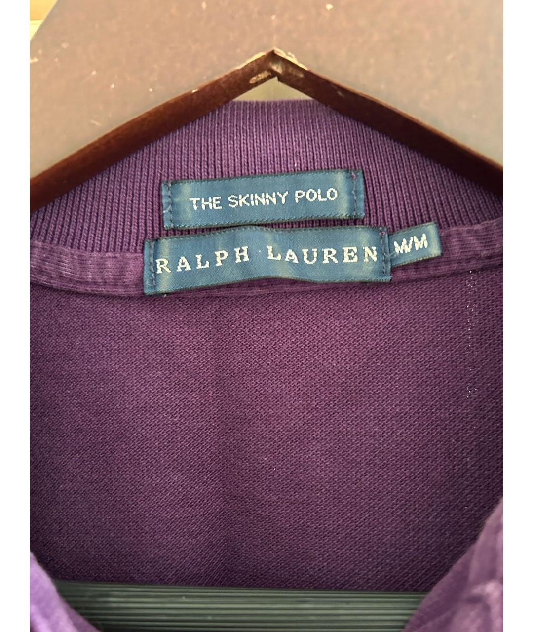 POLO RALPH LAUREN Фиолетовая хлопковая футболка, фото 4