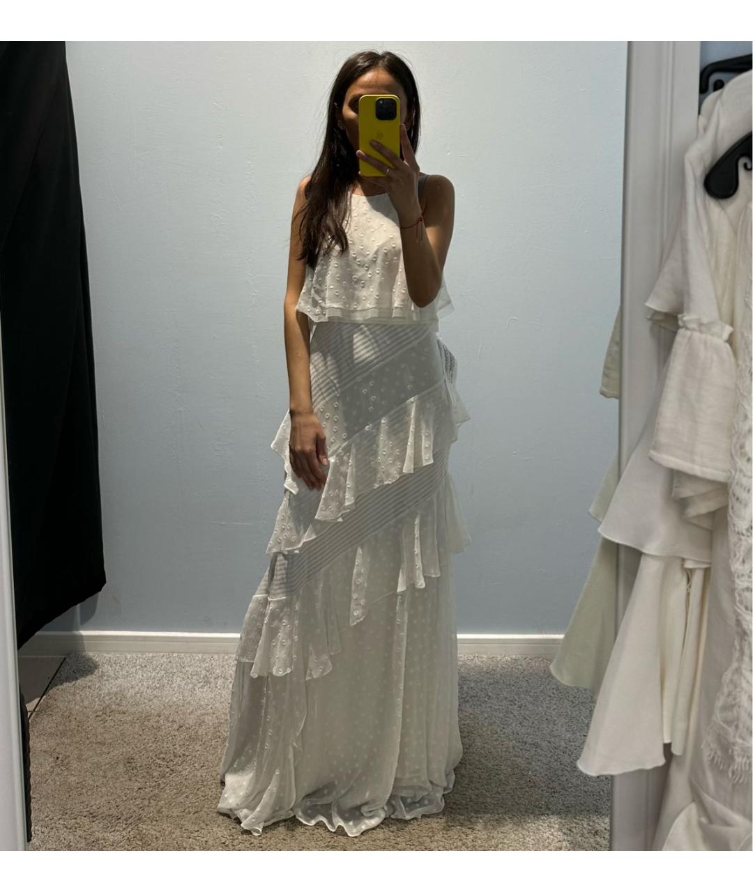 BCBG MAXAZRIA Белое вискозное вечернее платье, фото 5
