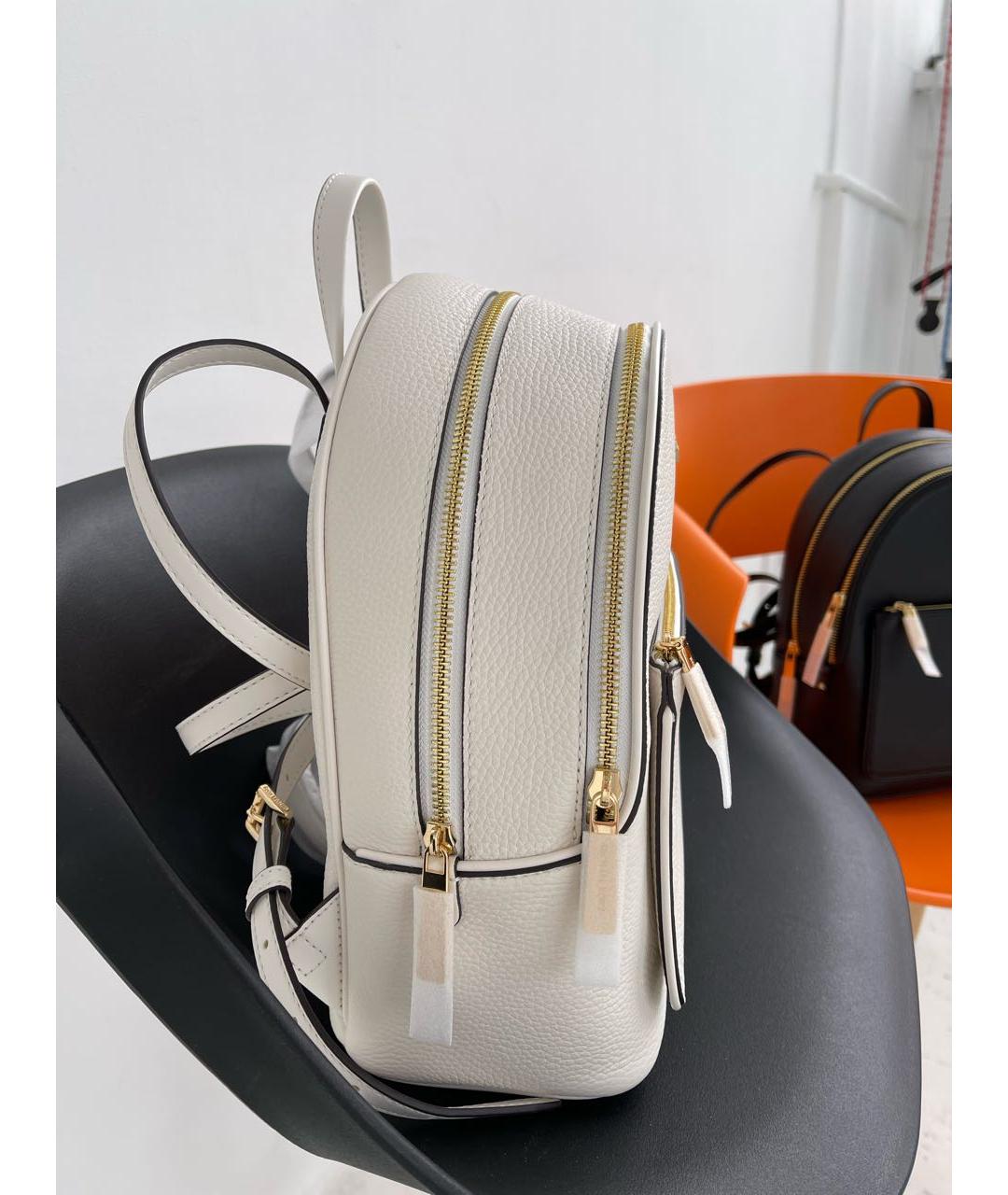 MICHAEL KORS Белый кожаный рюкзак, фото 4
