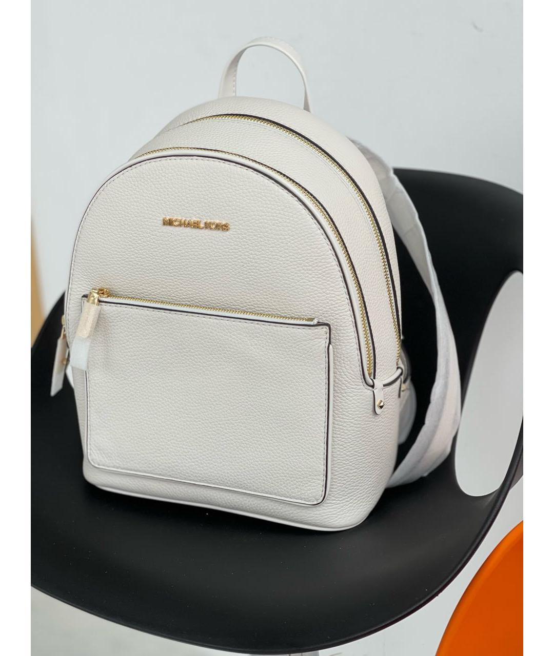 MICHAEL KORS Белый кожаный рюкзак, фото 2
