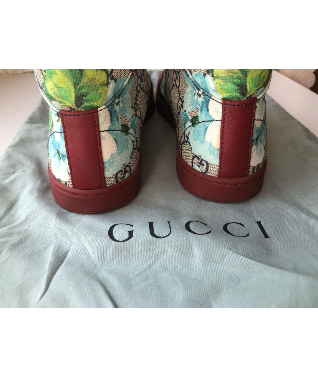 GUCCI Мульти кожаные кеды, фото 4