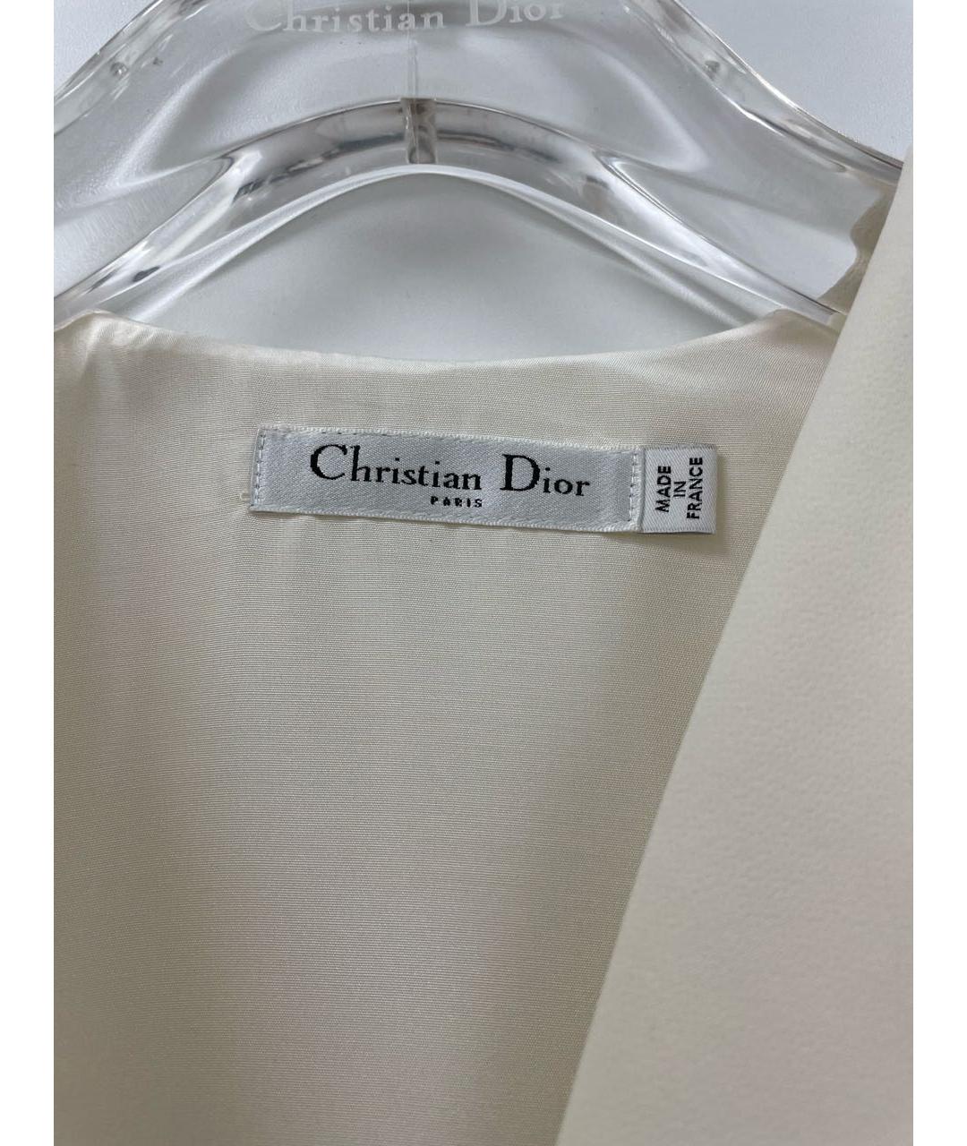 CHRISTIAN DIOR PRE-OWNED Белое шелковое коктейльное платье, фото 4