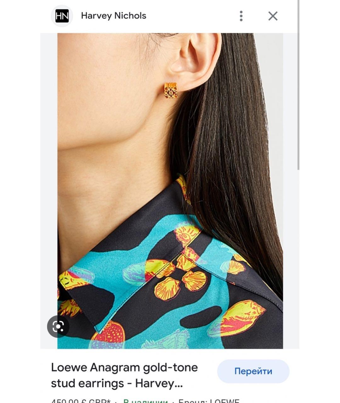 LOEWE Золотые серьги, фото 2