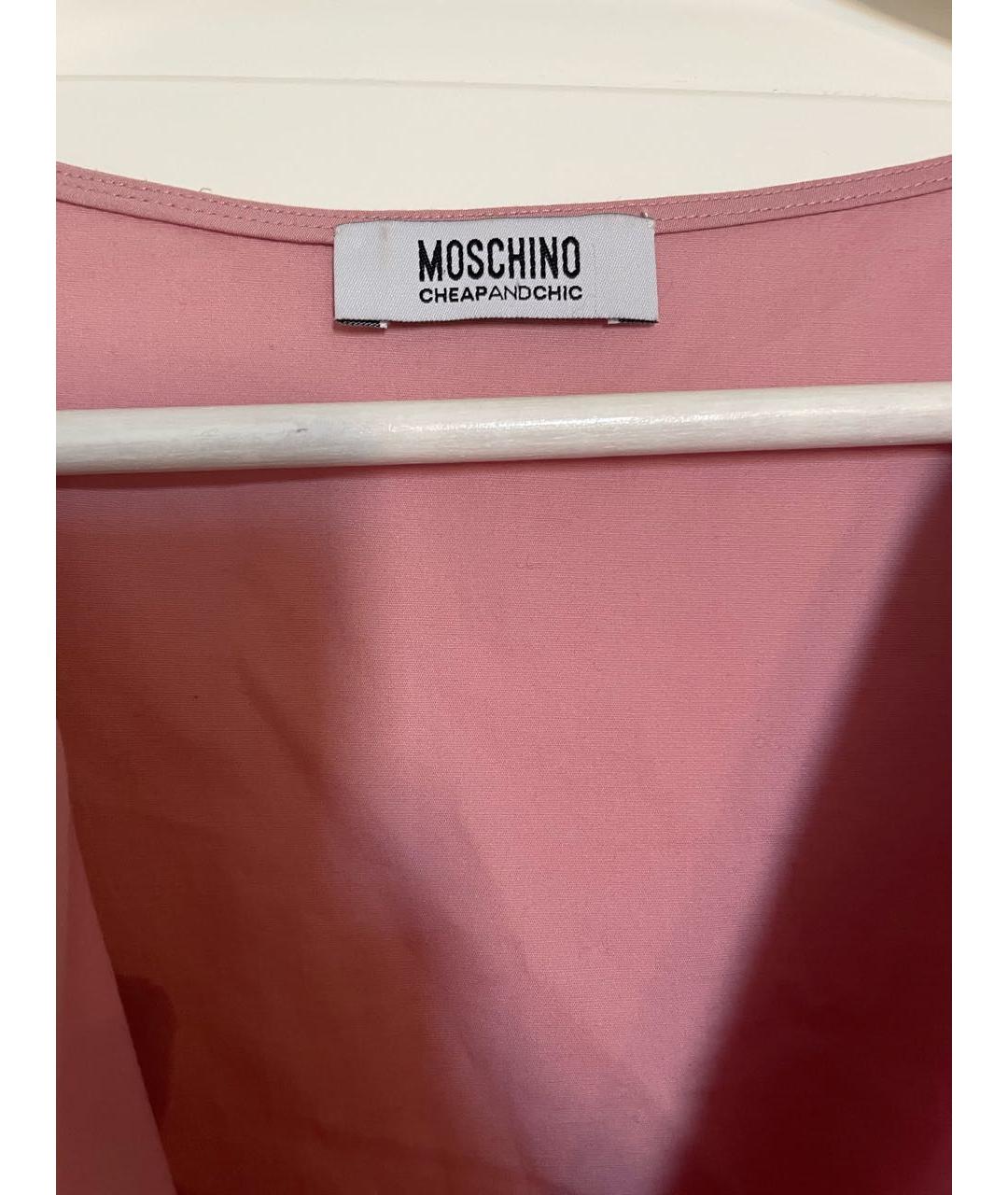 MOSCHINO Розовая хлопковая блузы, фото 3