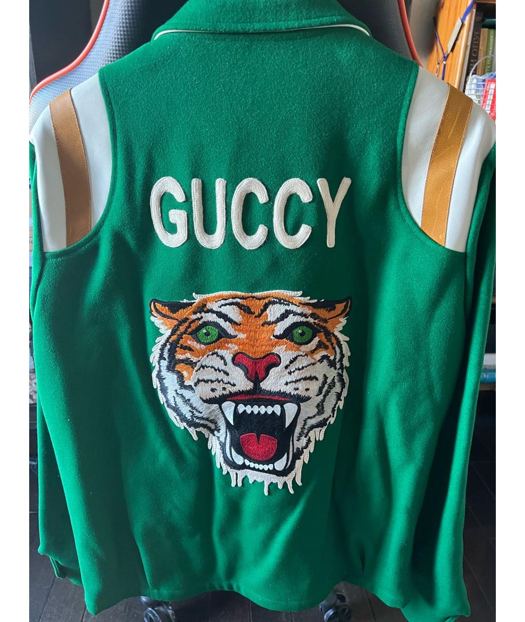 GUCCI Зеленая шерстяная куртка, фото 3