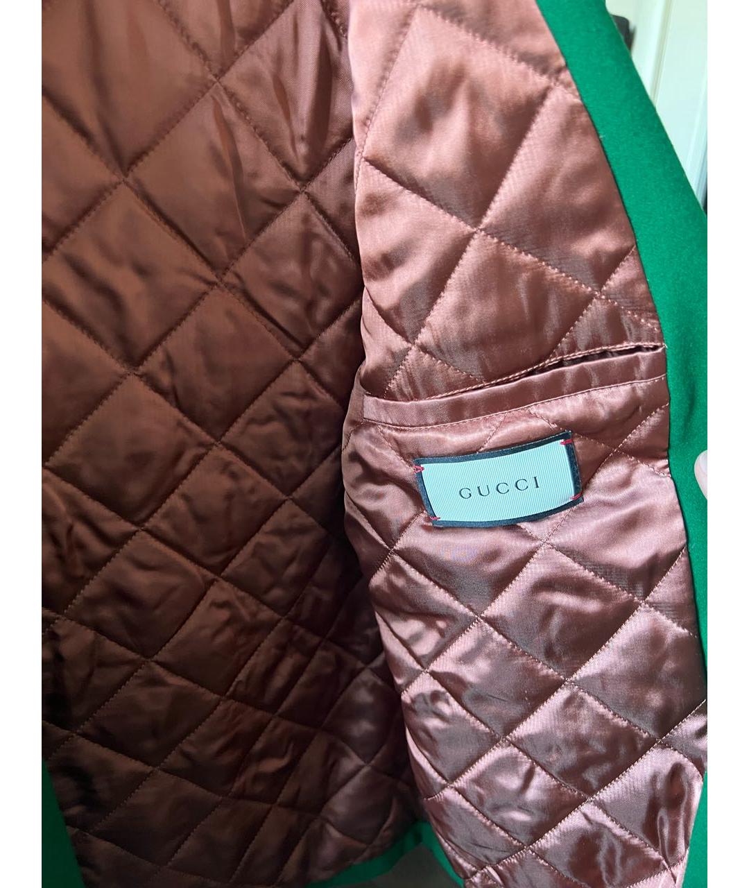 GUCCI Зеленая шерстяная куртка, фото 5