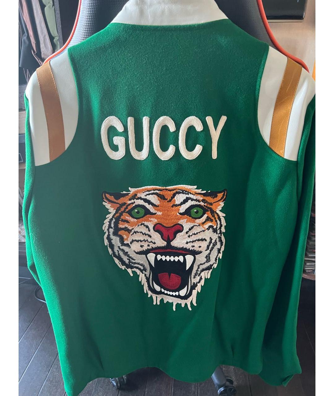 GUCCI Зеленая шерстяная куртка, фото 4