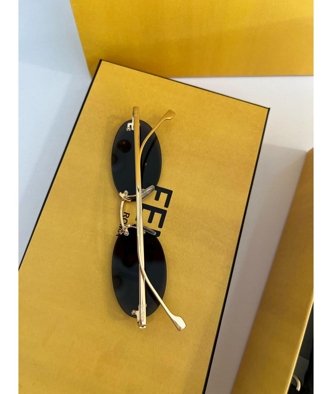 FENDI Серые металлические солнцезащитные очки, фото 3